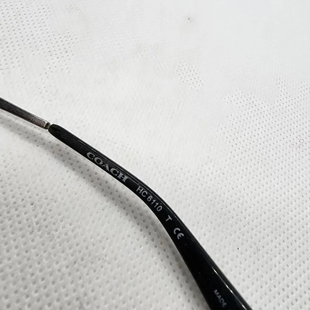 Coach Black Amber Glitter Gradient Prescription Glasses Frames